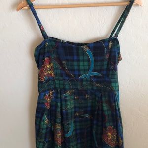 Unique Paisley and Checker Pattern Dress